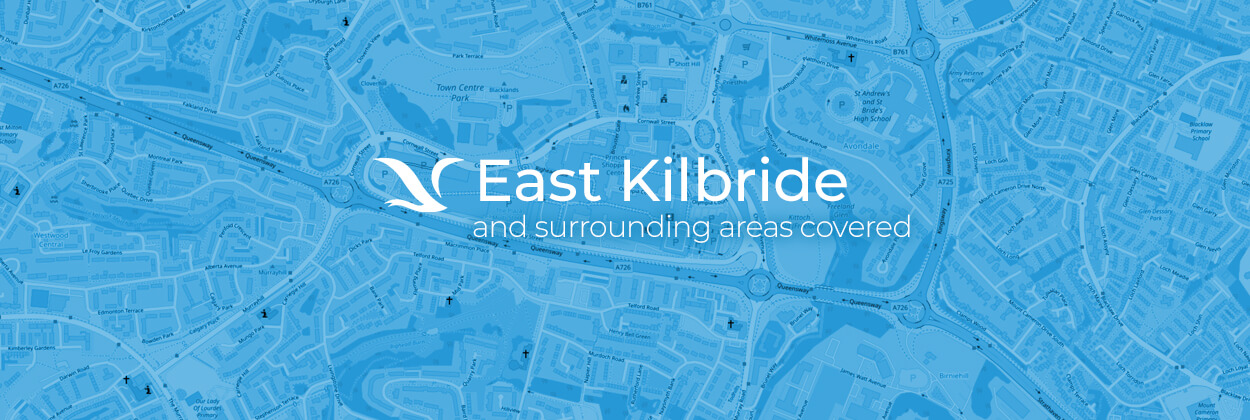 East Kilbride service area map for stairlift surveys, installation, and maintenance
