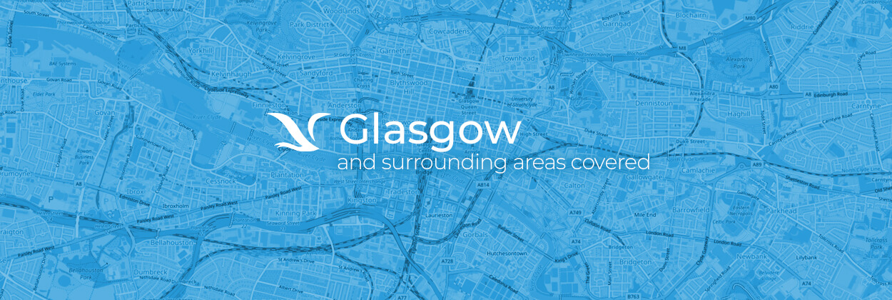 Glasgow service area map for stairlift surveys, installation, and maintenance