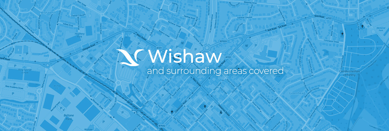 Wishaw service area map for stairlift surveys, installation, and maintenance